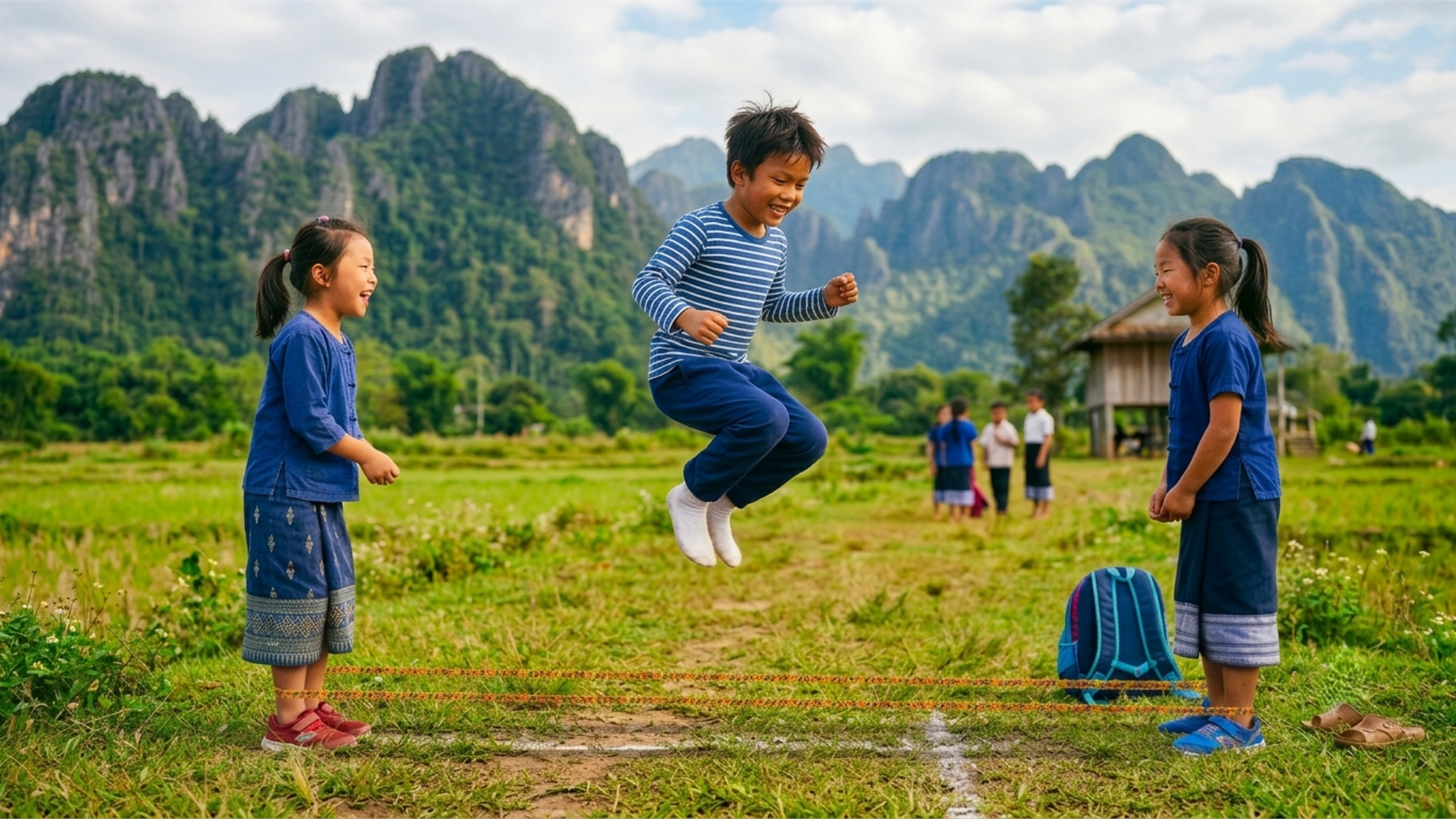 Ten Yang (ເຕັ້ນຍາງ): The Lao Jump Rope Game Every Kid Played